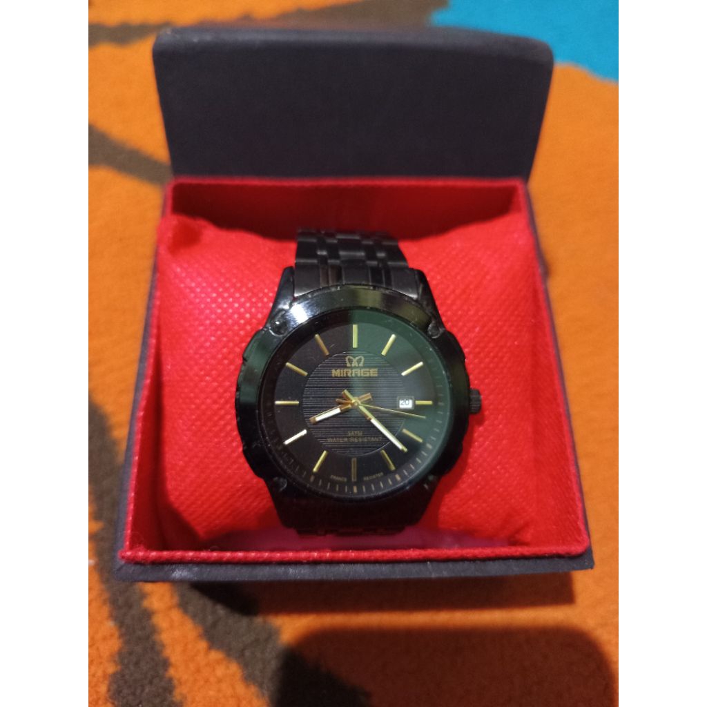 (PRELOVED) MIRAGE JAM TANGAN PRIA ORI BLACK