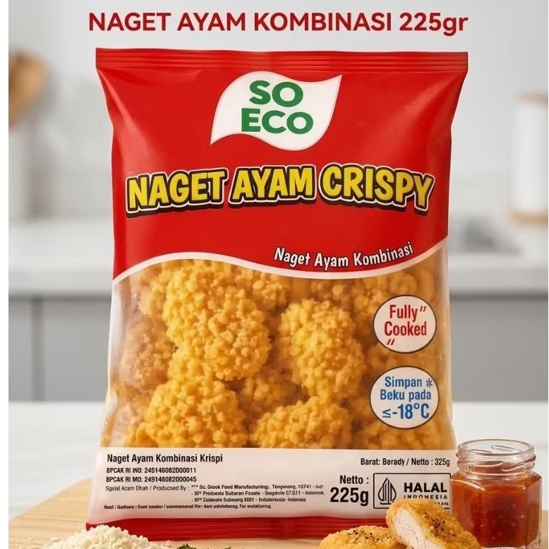 soeco naget crispy 225gr/naget ayam crispy soeco
