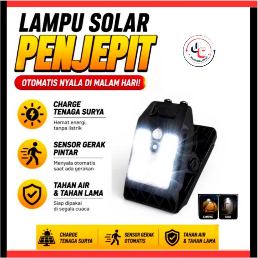 (JCP)Lampu Jepit Lampu Solar Tenaga Surya / Lampu Clip Mini Solar Panel Surya