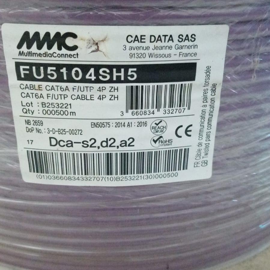 MMC KABEL F/UTP CAT.6A/MMC MULTIMEDIA CONNECT KABEL F/UTP CAT.6A 4PAIR @500METER UNGU ORIGINAL MMC F