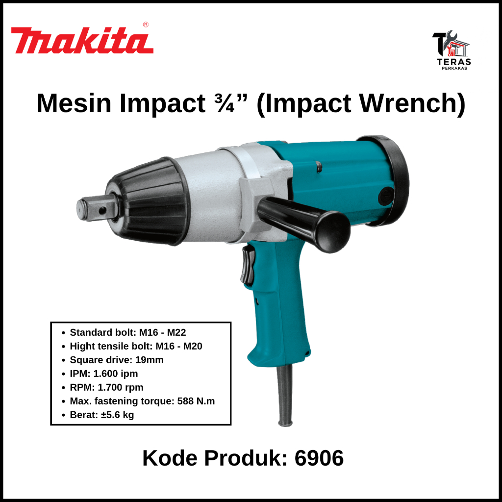 MAKITA Mesin Impact 3/4" (Impact Wrench) Makita 6906