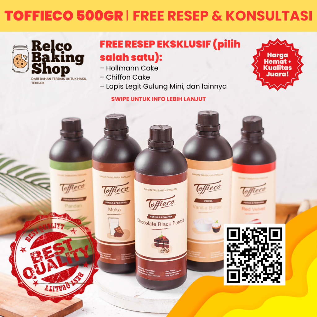 TOFFIECO PASTA 500GR – VARIAN LENGKAP BONUS RESEP KHUSUS