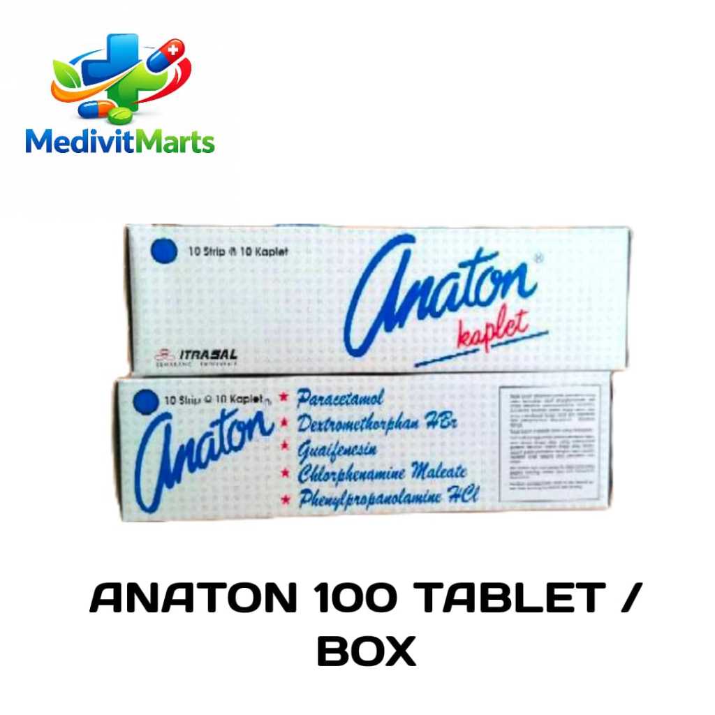 ANATON 100 TABLET / BOX - UNTUK MEREDAKAN DEMAM, BATUK & PILEK
