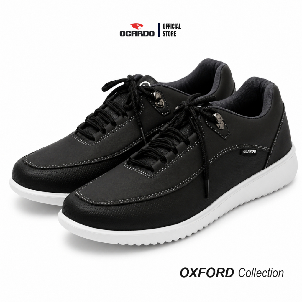 OGARDO - Sepatu Sneakers Oxford Pria Casual Ringan Anti Licin Cocok untuk Jalan, Kerja & Kuliah