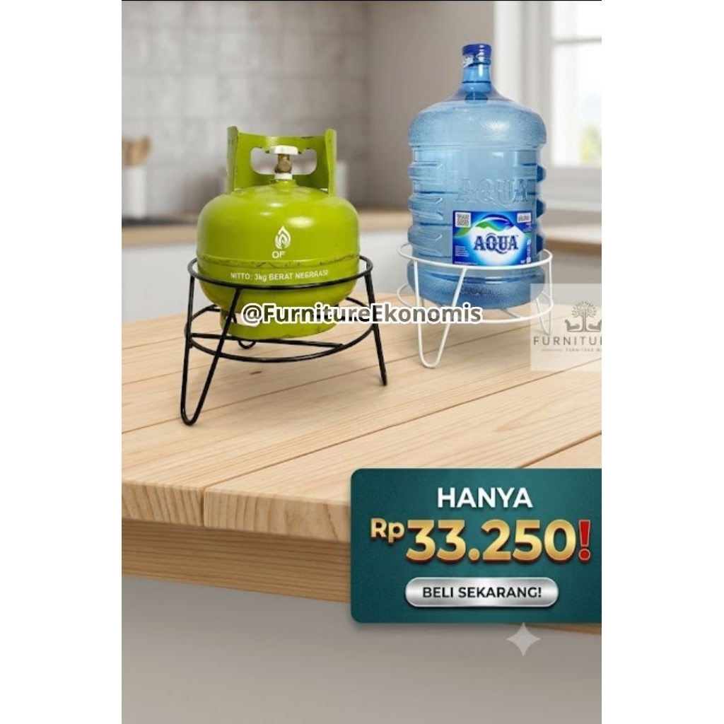 Rak Gas Tatakan Gas Dudukan Gas/Galon Aqua Elpiji 3kg kuat kokoh Rak dapur