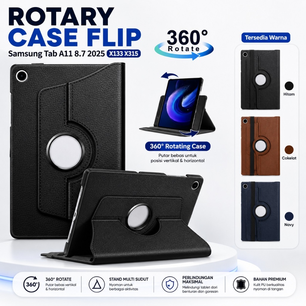 Samsung Tab A11 / Case Samsung Galaxy Tab A11 / 8.7" 2025 Casing Rotary Flip Cover Tablet