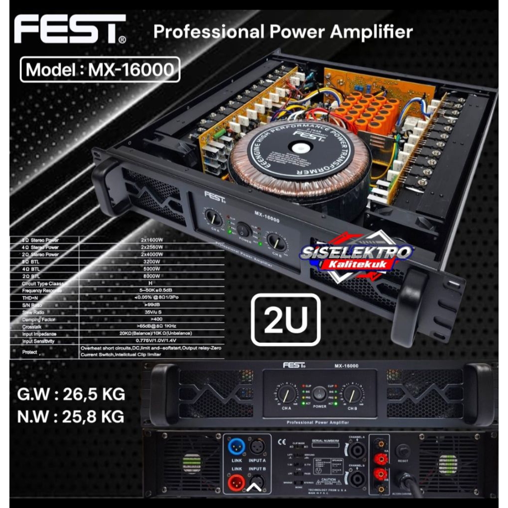 power amplifier Fest mx14000 power fest mx 14000