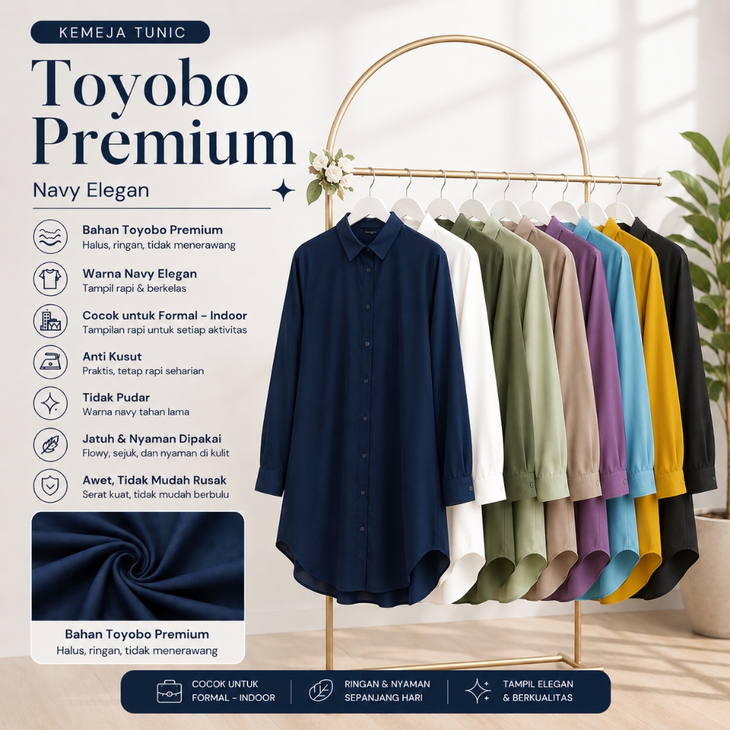 BESTPROMO Tunik Toyobo Polos Basic