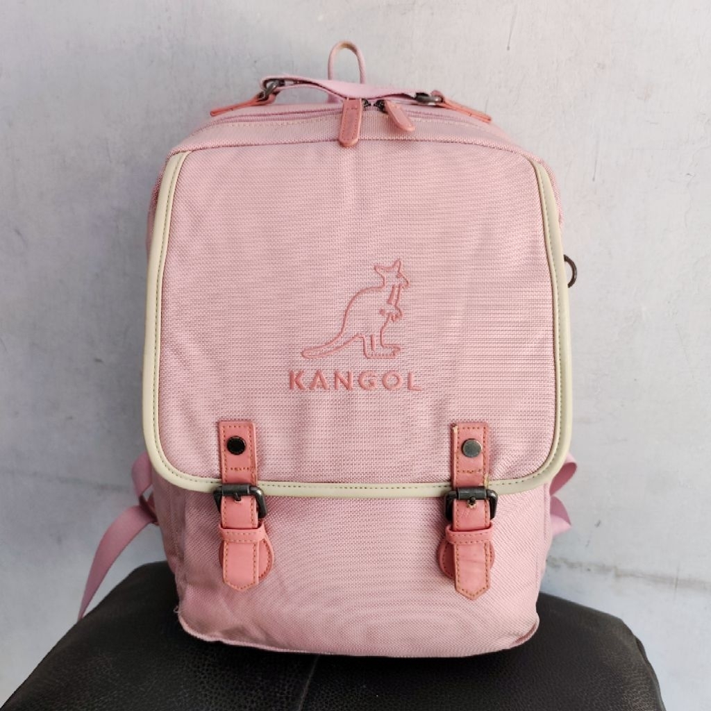 Kangol Backpack / Ransel Sekolah Kangol Pink