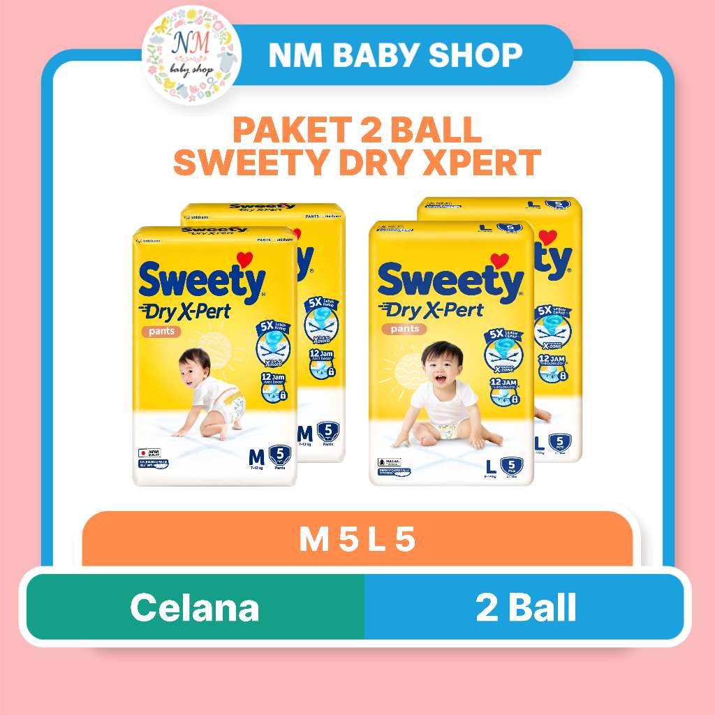 SWEETY BRONZE PAKET 2 BALL PANTS M5 L5 MINI PACK POPOK CELANA ANAK M 5 L5 KEMASAN MINI NM PPKS