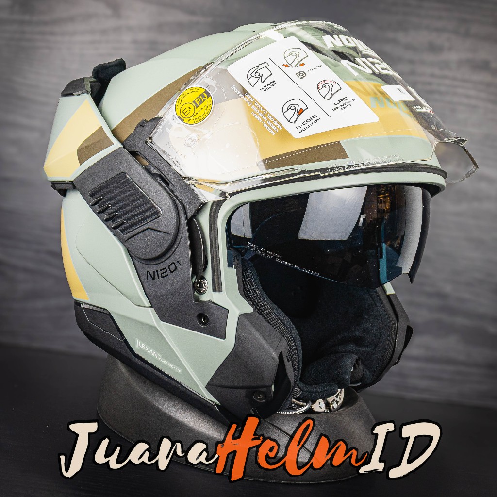 NOLAN HELM N1201 OMOCROMO 345 | MATT GREEN SAND | N120-1 MODULAR FULL FACE