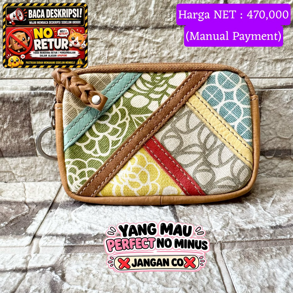 808# NET-Preloved Fossil Wallet PatchWork PW Dompet STNK