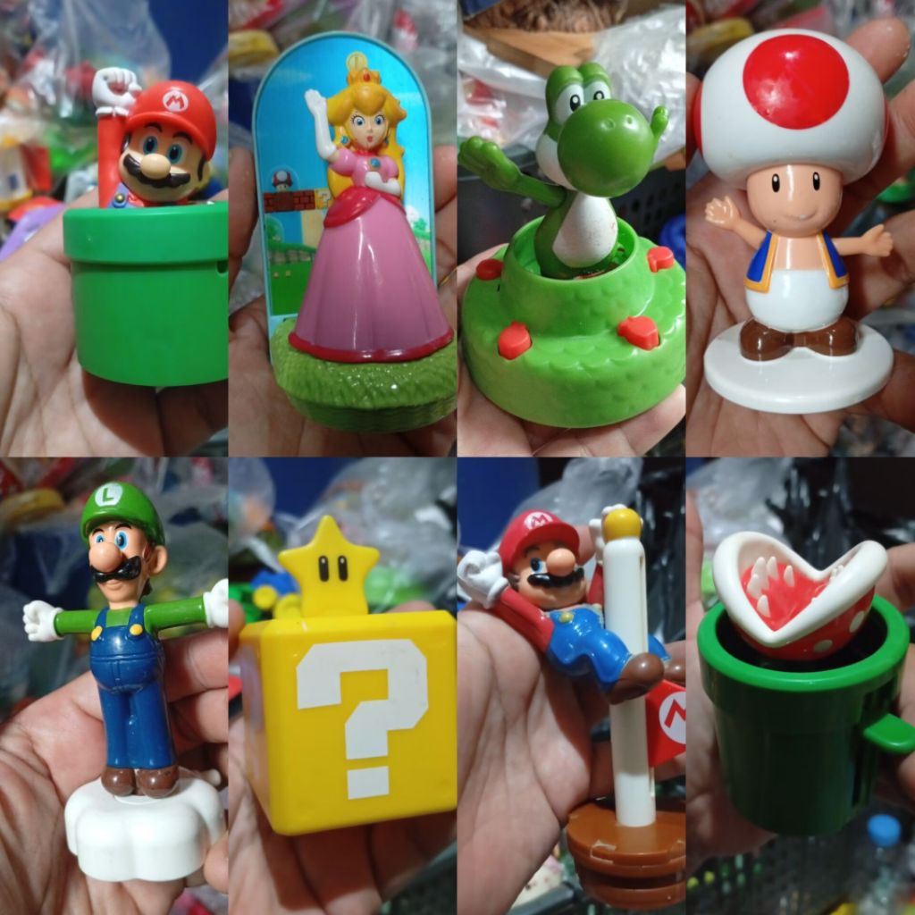 happy meal toys Mario Bros Mario the movie Mario galaxy variasi