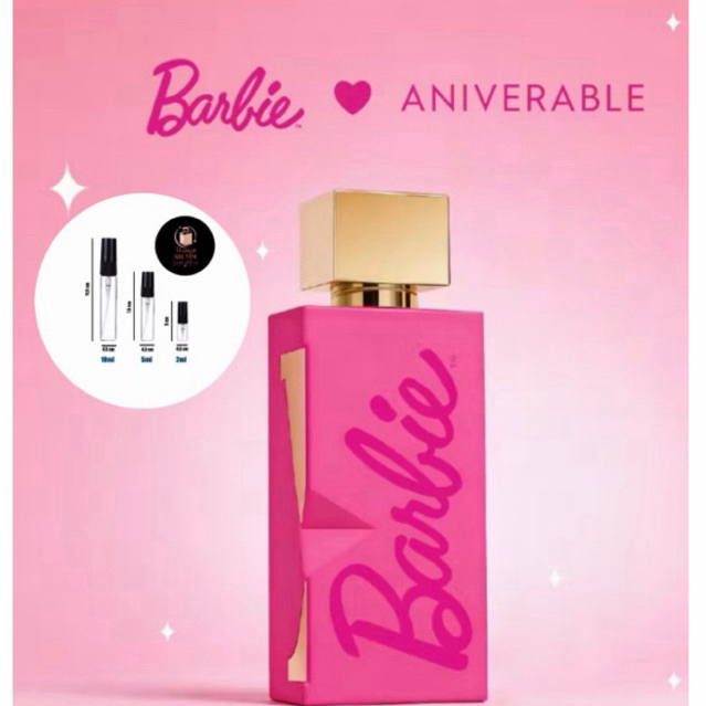 Aniverable Barbie DECANT botol kaca Eksklusif