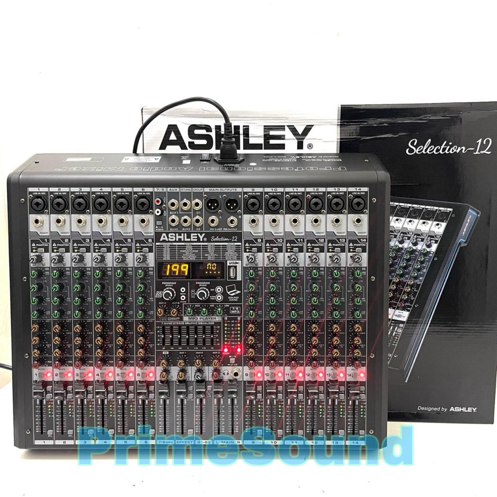 Mixer Audio Ashley Selection 12 12channel Original Mixer Ashley Selection12 Mixing 12 Bagus ( Bisa C