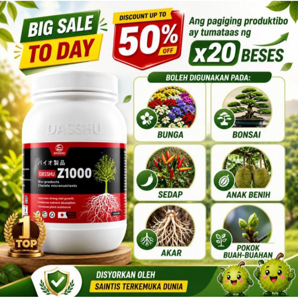 PUPUK DASSHU Z1000 250 GRAM
