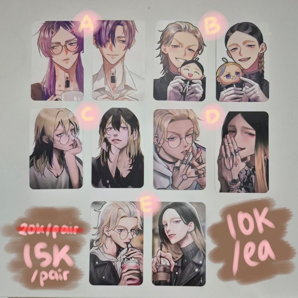 Photocard Tokyo Revengers by @dongdong_7_5 | Fanmerch PC Tokrev Haitanis Haitani Brothers Ran Rindou