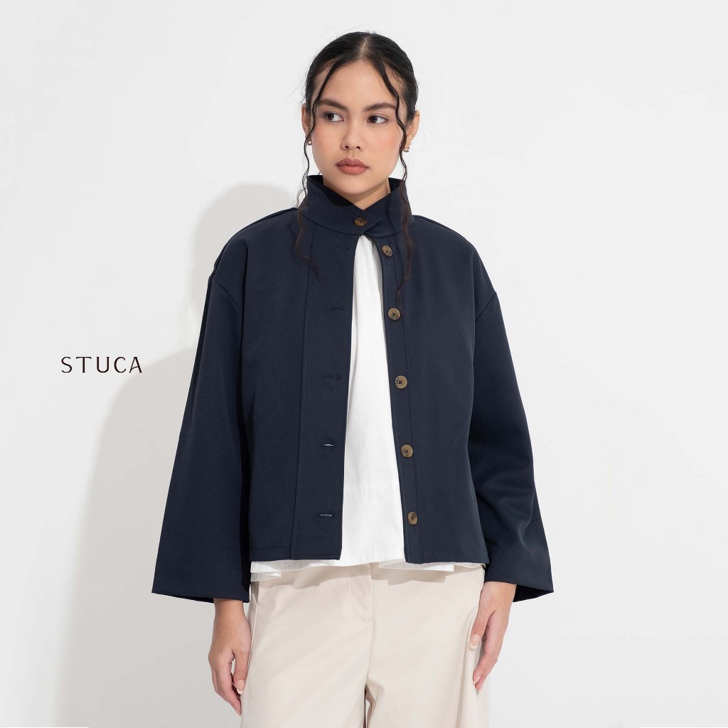 STUCA – Jacket Wanita – Kiro Jacket (Cropped Jacket with Pleated Back Detail)