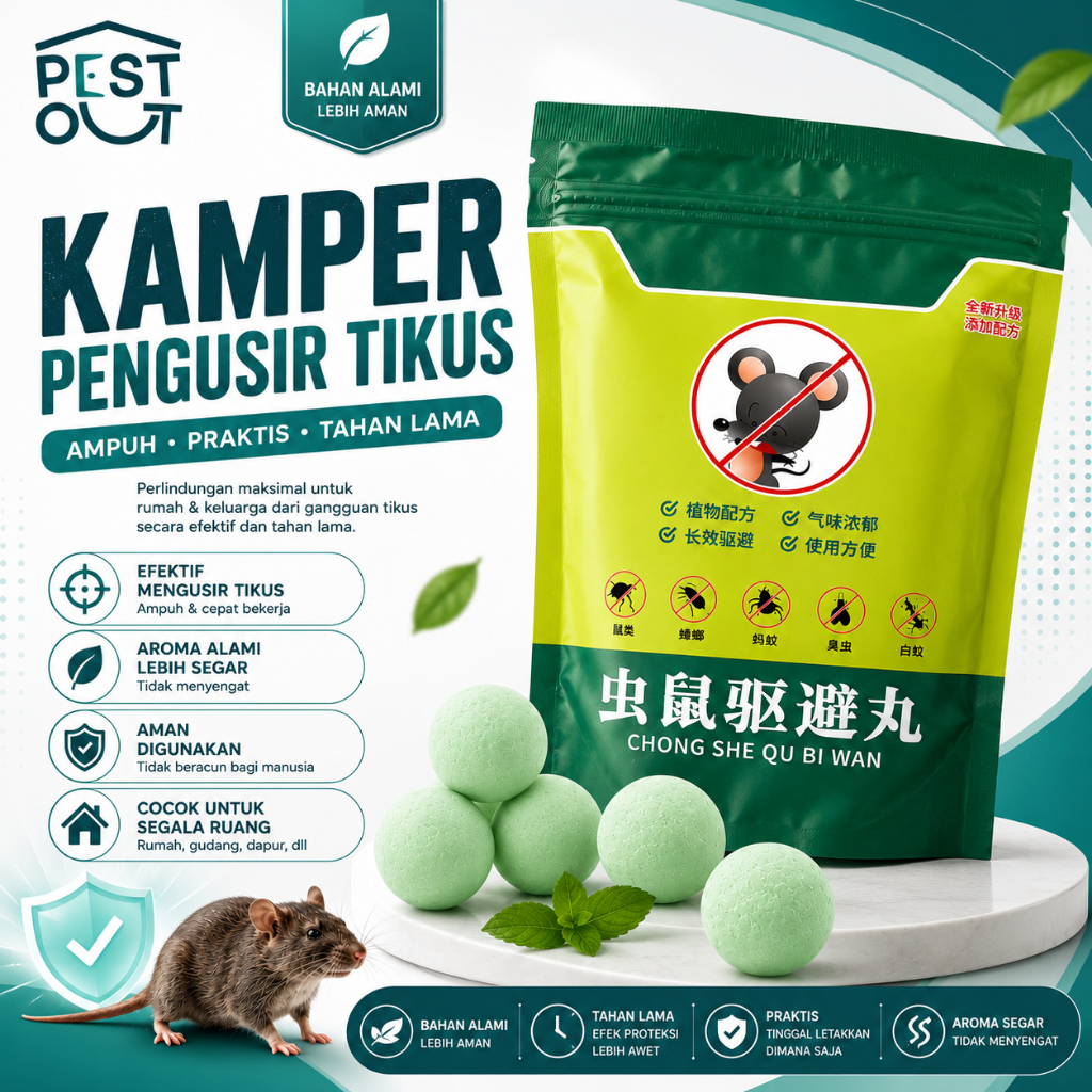 Kamper Pengusir Tikus Kapur Barus Hijau Kamper Pengusir Tikus Dalam Ruangan Dan Mobil