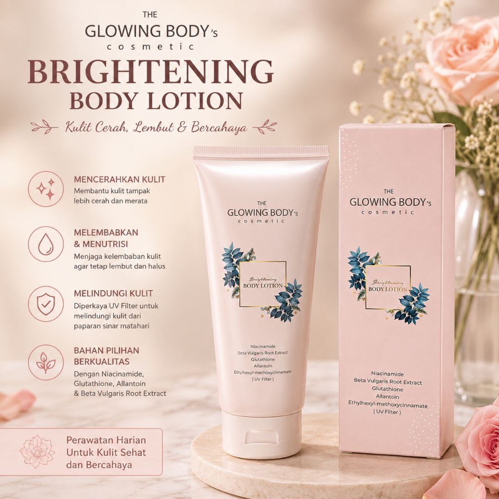 (EXP OKTOBER 2027) THE GLOWING BODY'S BRIGHTENING BODY LOTION//BIO CLINIC BODY LOTION 250ml