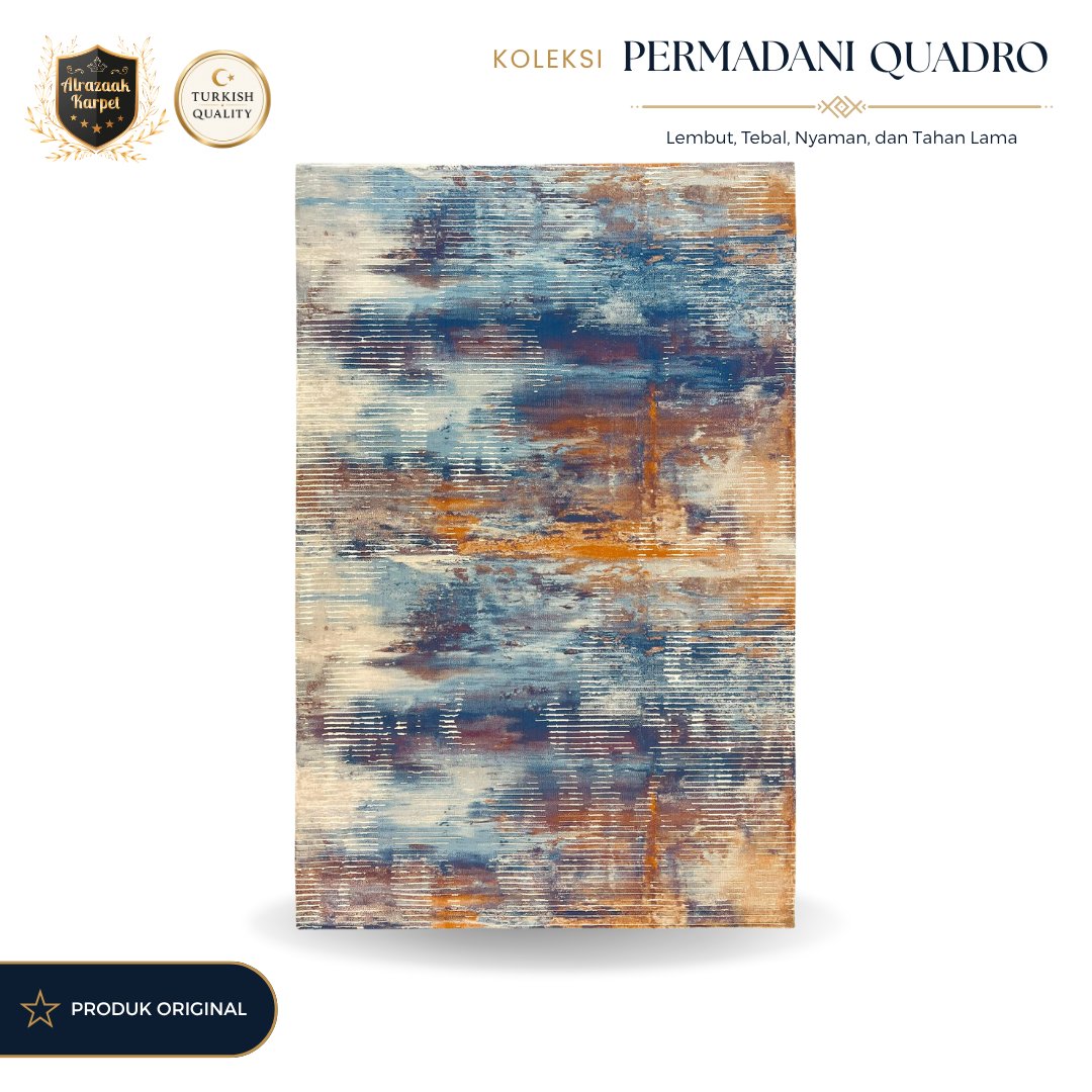 Alrazaak - Karpet Permadani Quadro Abstrak 80x150