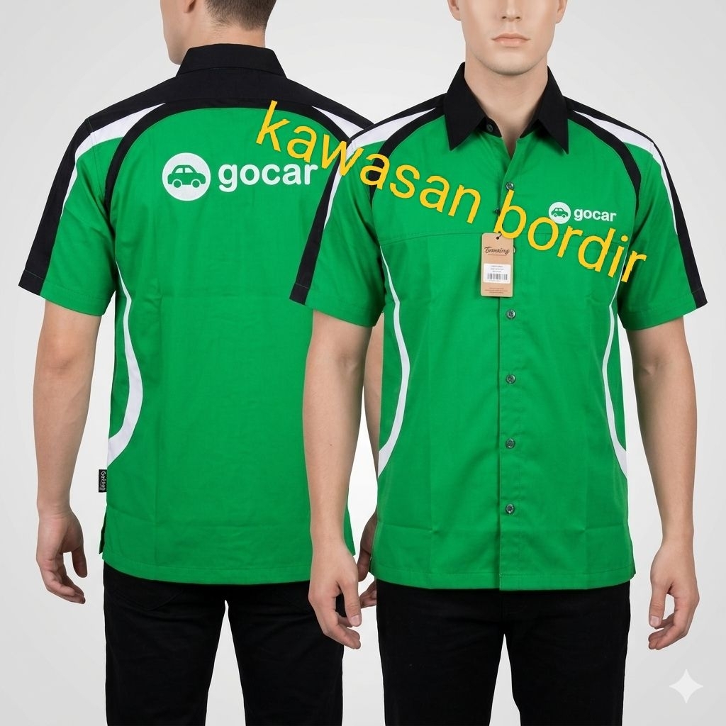 Custom kemeja gocar baju gocar seragam gocar grab seragam grab baju grab pdh grab  bisa custom full 