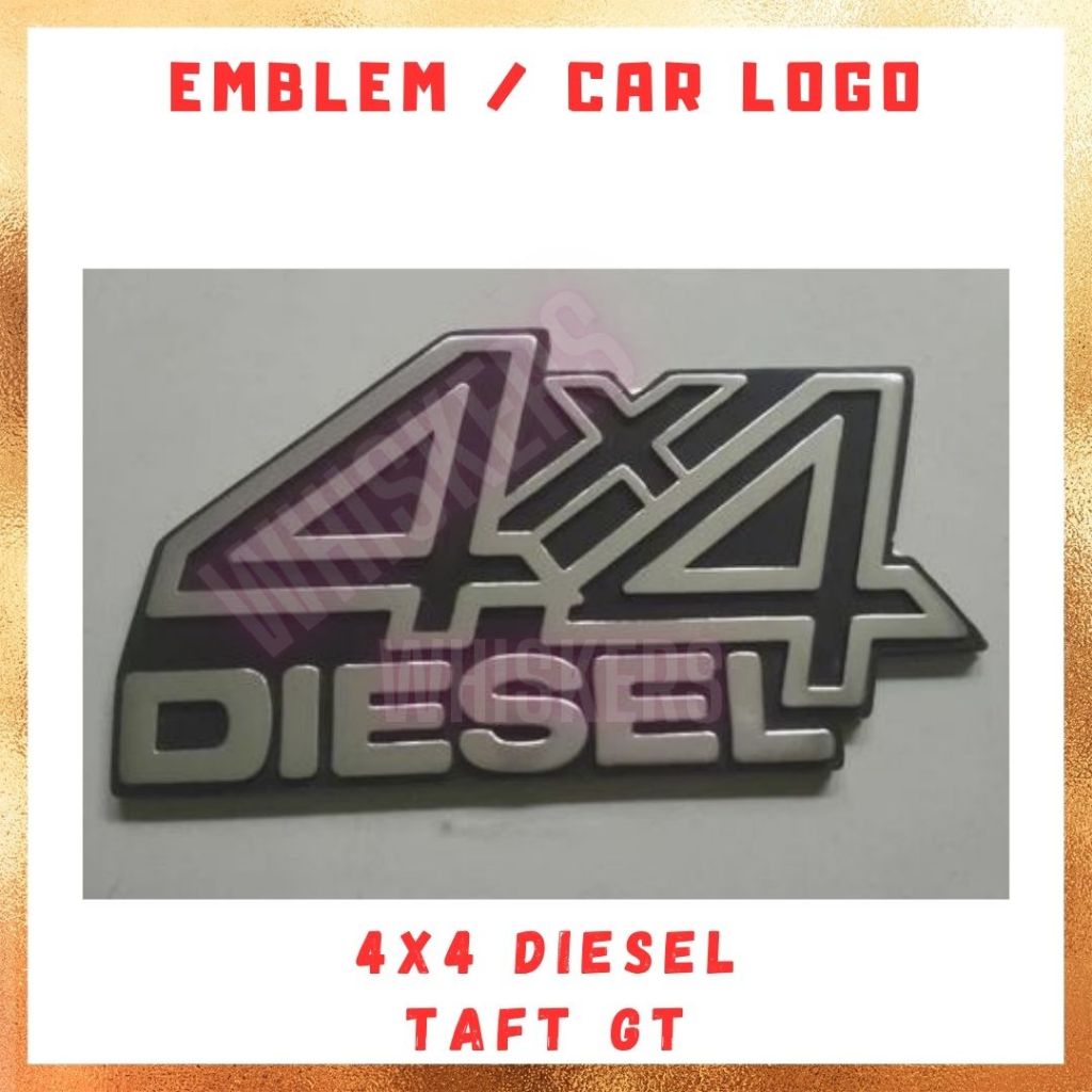 [PCS] Emblem / Car Logo / Sticker / Lambang 4x4diesel 4x4 Diesel Taft Gt