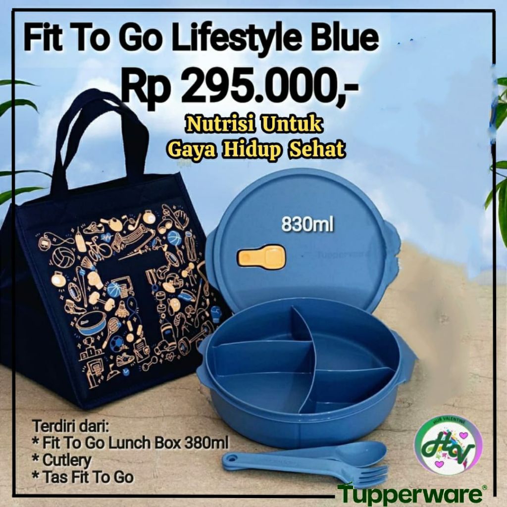 Tupperware Fit To Go Lifestyle Blue / bontot
