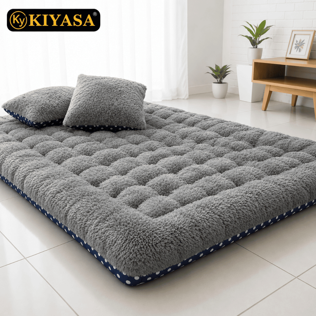 Kasur Lantai Karpet Bulu Gender Bonus 2 Bantal