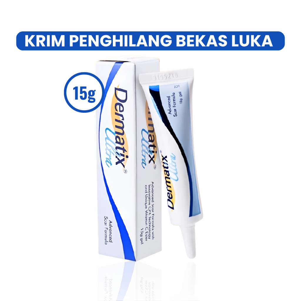 Dermatix Ultra Scar Gel15Gr Cream Merawat dan Memudarkan Penghilang Bekas Luka Koreng Bopeng Keloid 