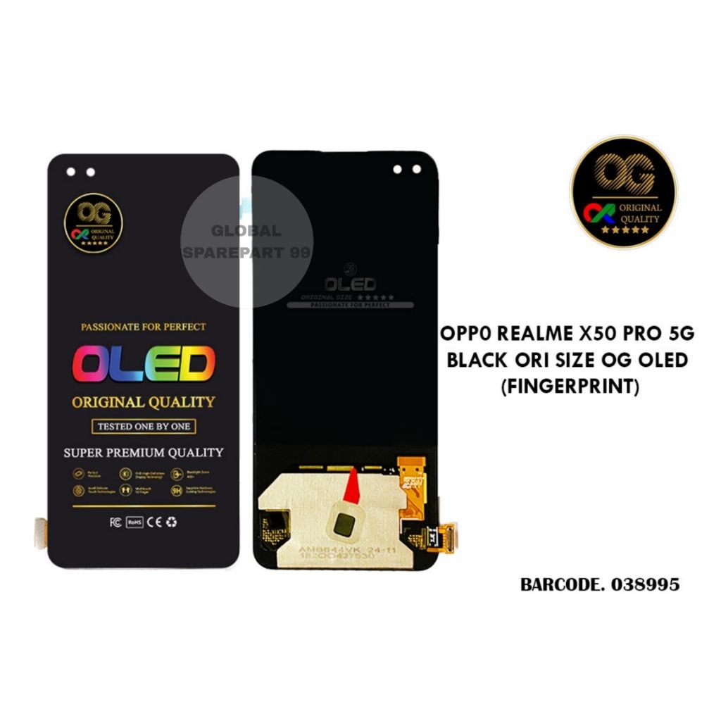 (OG OLED BISA FINGERPRINT) LCD TOUCHSCREEN REALME X50 PRO 5G ORIGINAL