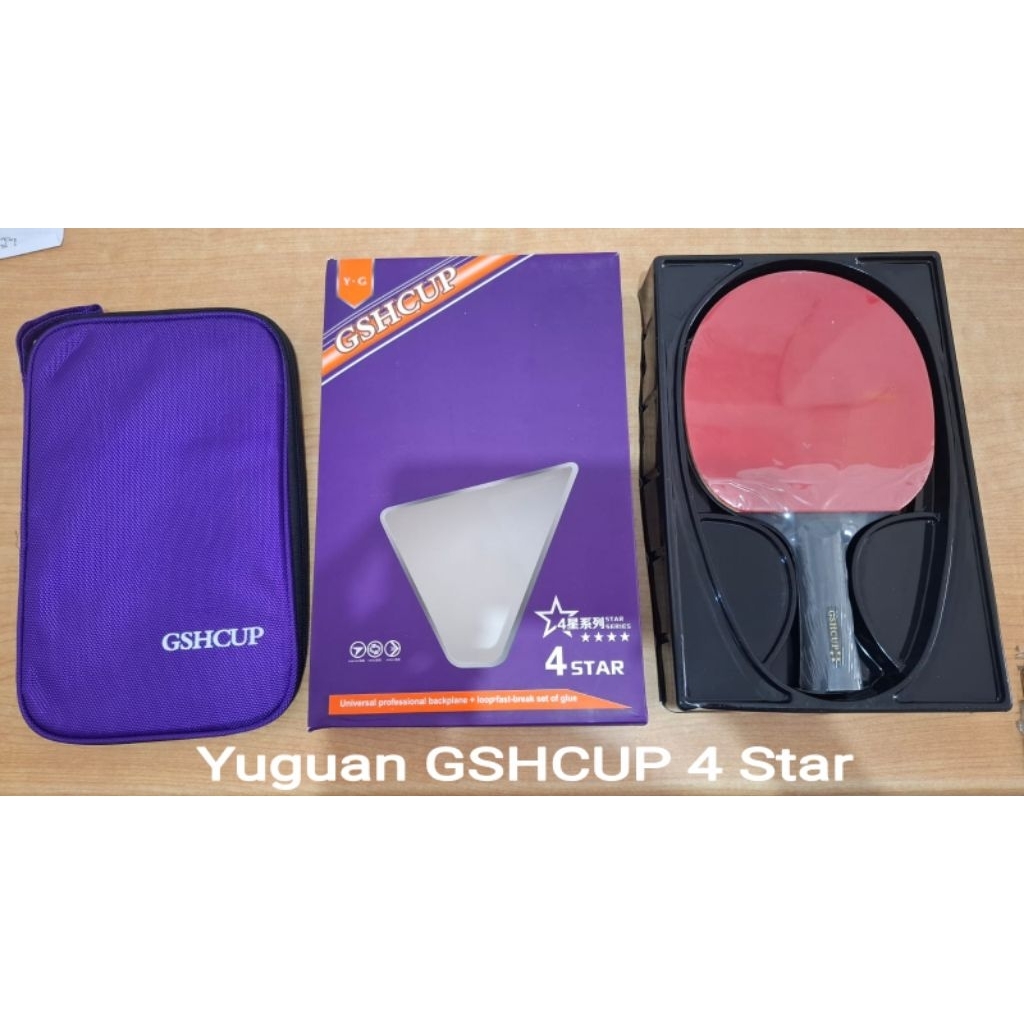 Bat tenis meja bet pingpong Yuguan GSHCUP Bintang 4 Star