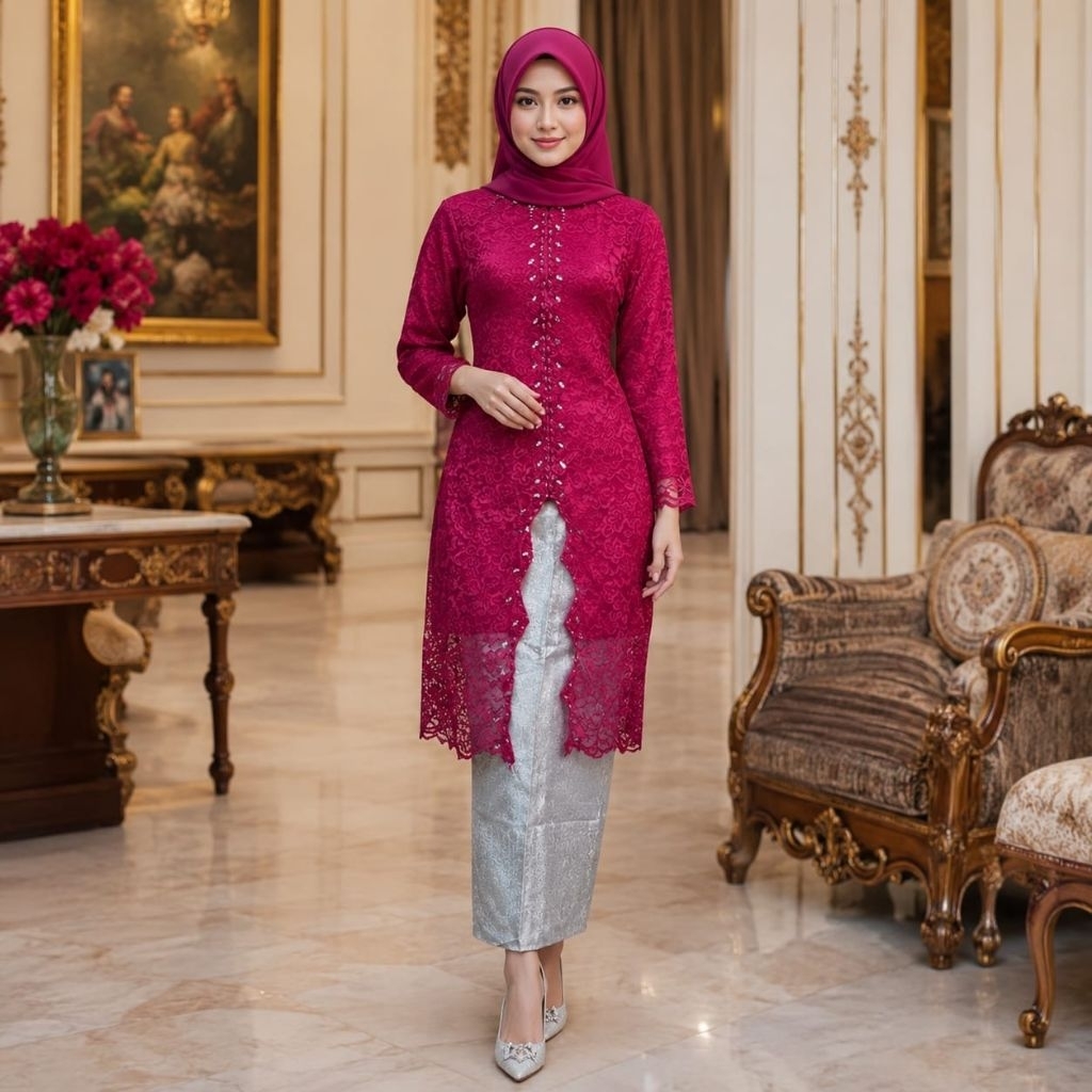 kebaya terbaru tunik lalisa/kebaya wisuda/kebaya pernikahan/pakaian tradisional/ set pakaian tradisi