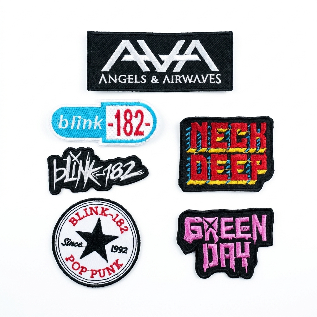 Patch Emblem Bordir Kecil Murah Band Pop Punk BLINK182 GREENDAY NECKDEEP AVA