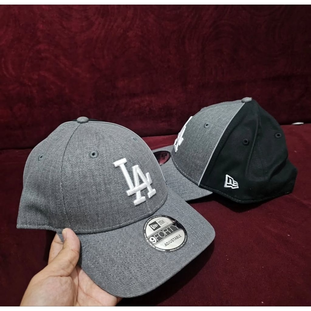 TOPI NEW ERA CAP 9FORTY LA DODGERS STREET GRAPHIC GREY BLACK ORIGINAL RESMI