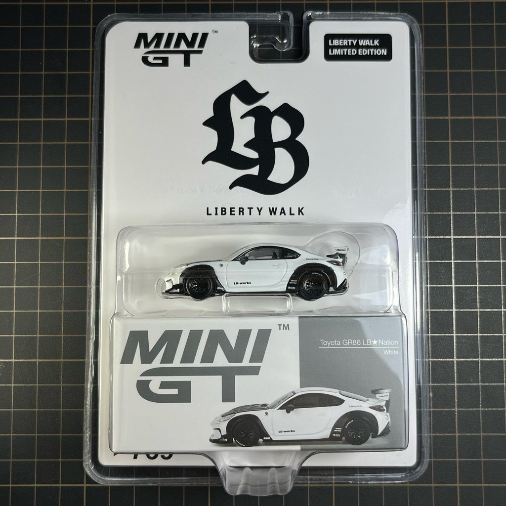 Mini GT Toyota GR86 LBWK Putih LB Nation Exclusive Card LBWK Store