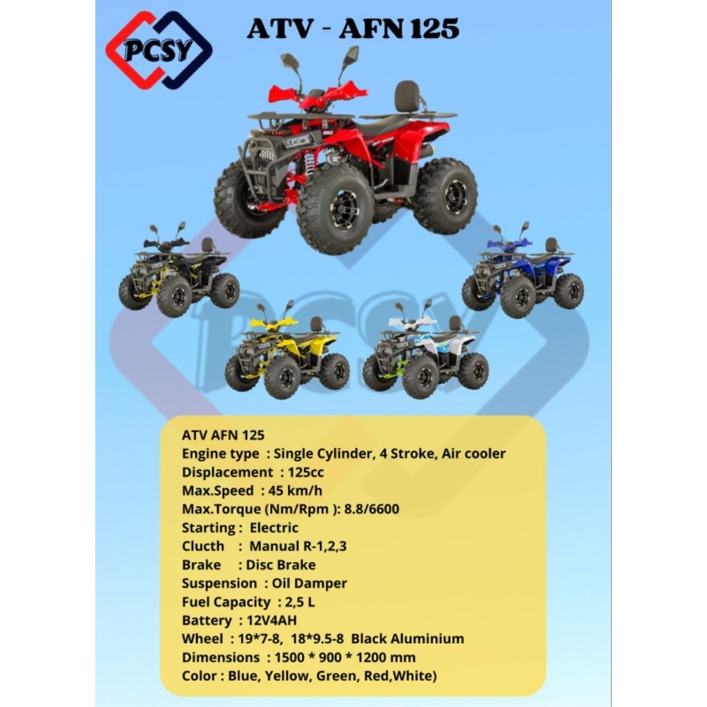 ATV AFN 125CC RING 8 MESIN HONDA MANUAL ~ATV 125CC