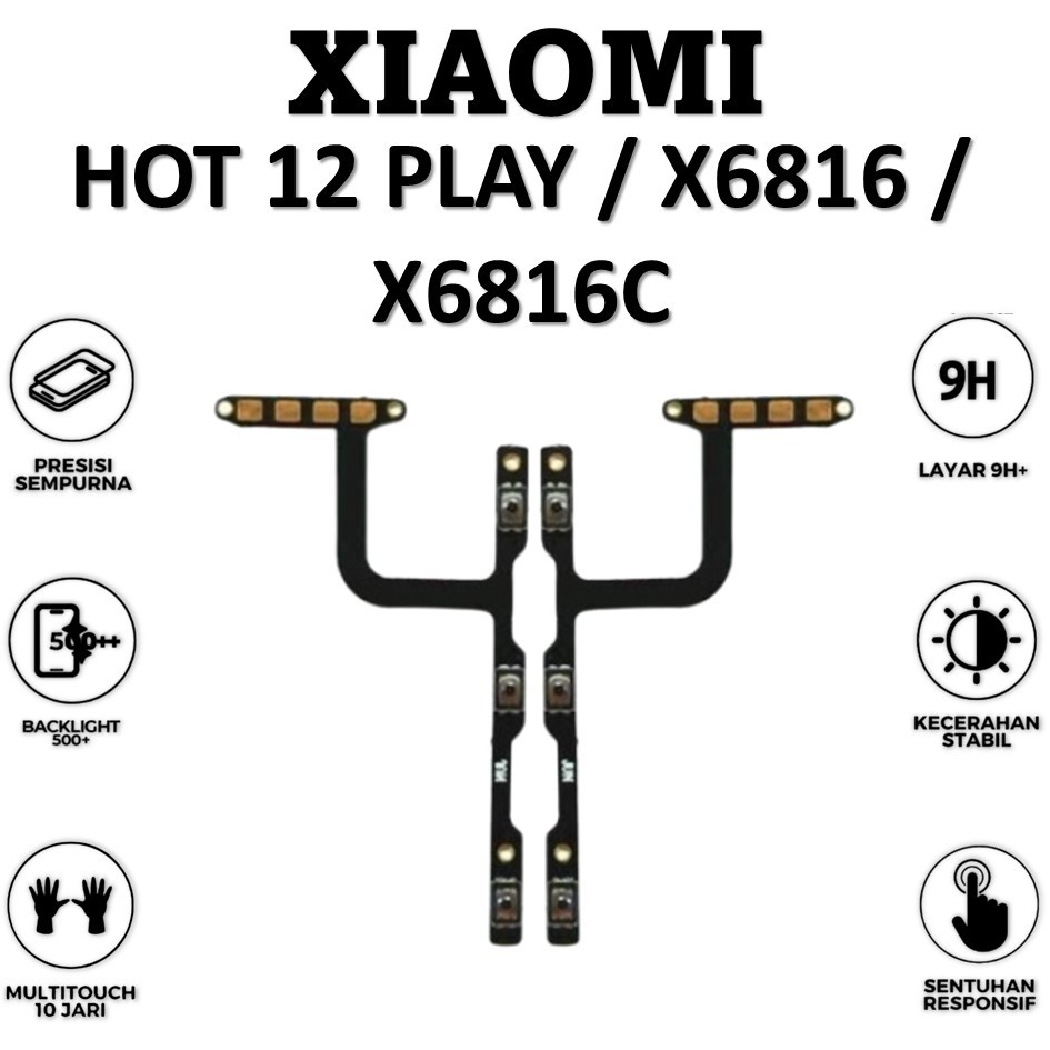 FLEXIBEL / FLEXIBLE ON / OFF + VOLUME INFINIX HOT 12 PLAY / X6816 / X6816C ORIGINAL