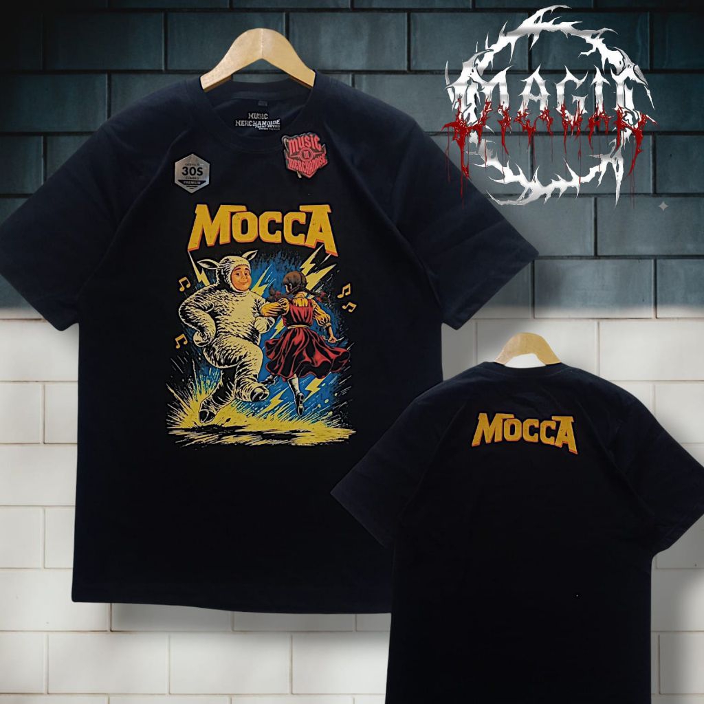 kaos band mocca hitam