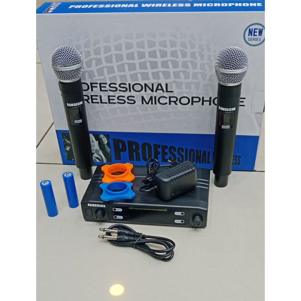 mic wireless Ramsound original 2 mic handheld,