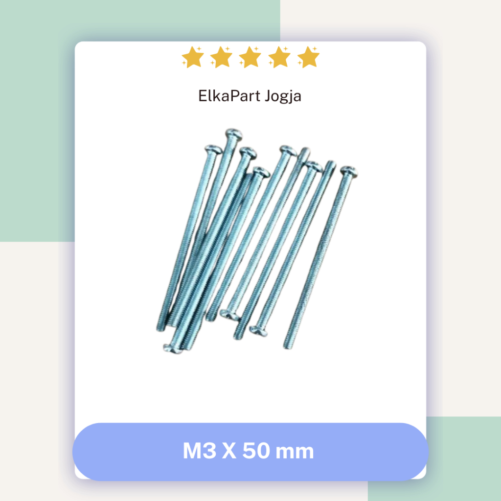 BAUT JP M3 X 50 mm 5 cm 3 mm positif 50mm 5cm 3mm