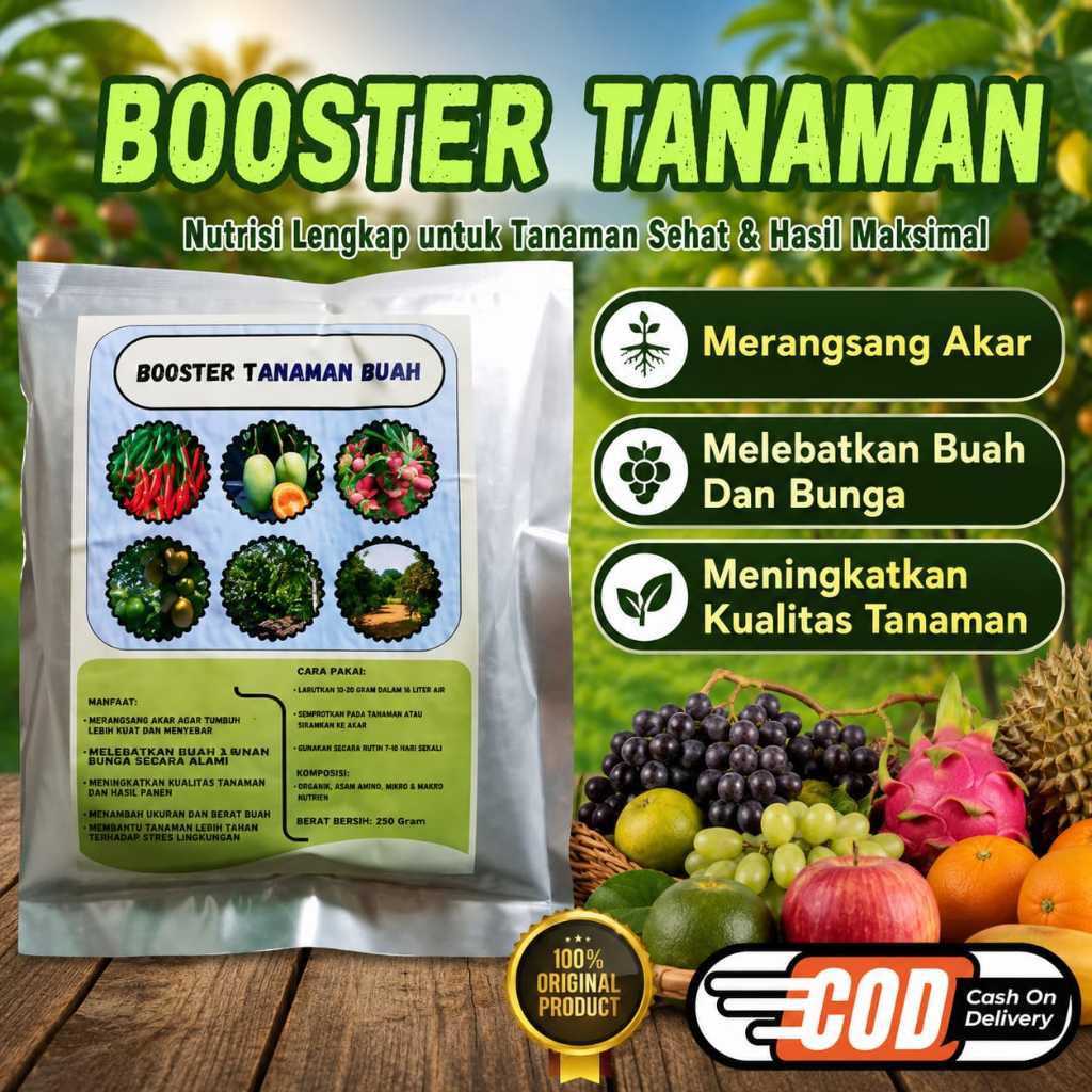 Pupuk Organik Semua Jenis Tanaman / Pupuk Pelebat Buah Buahan / isi 250 gram / Pupuk Booster Semua J