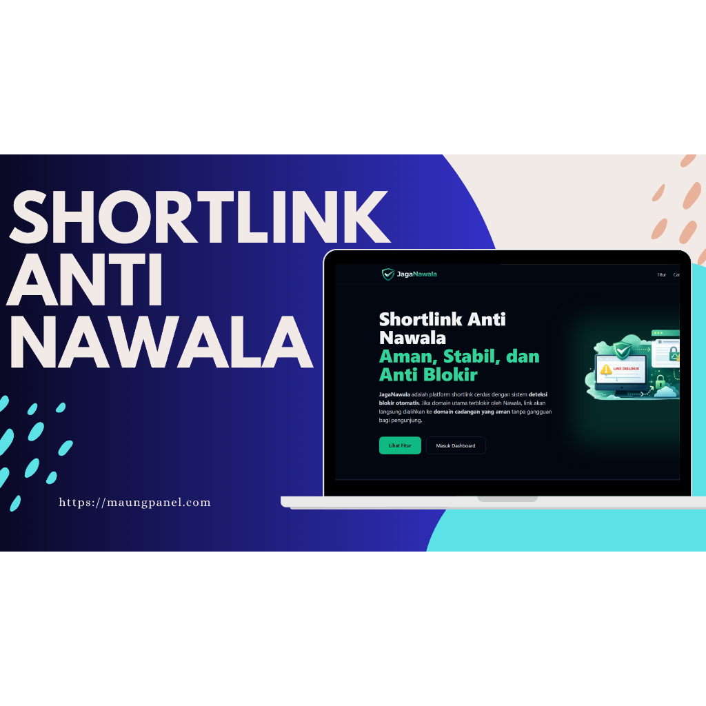 Website ShortLink Anti Nawala Realtime