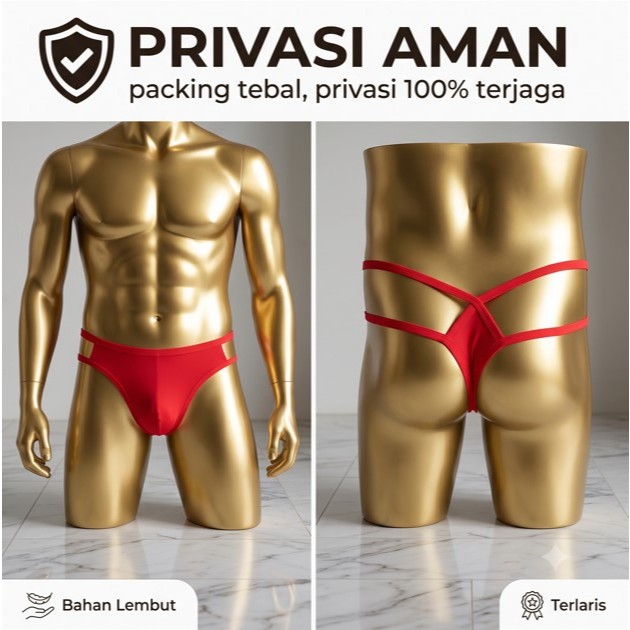 G STRING PRIA MEN UNDERWEAR BRIEF MESH ELASTIS NYAMAN PREMIUM