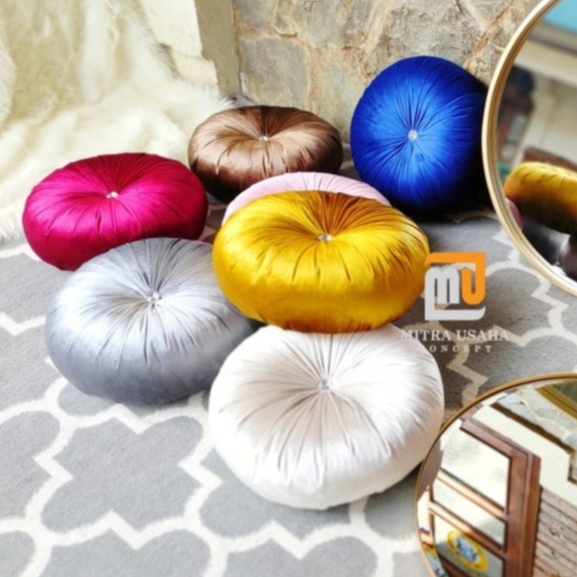 Bantal bulat bludru, Bantal Bulat 40cm, Bantal Bulat Sofa bantal velvet dekorasi kursi sofa