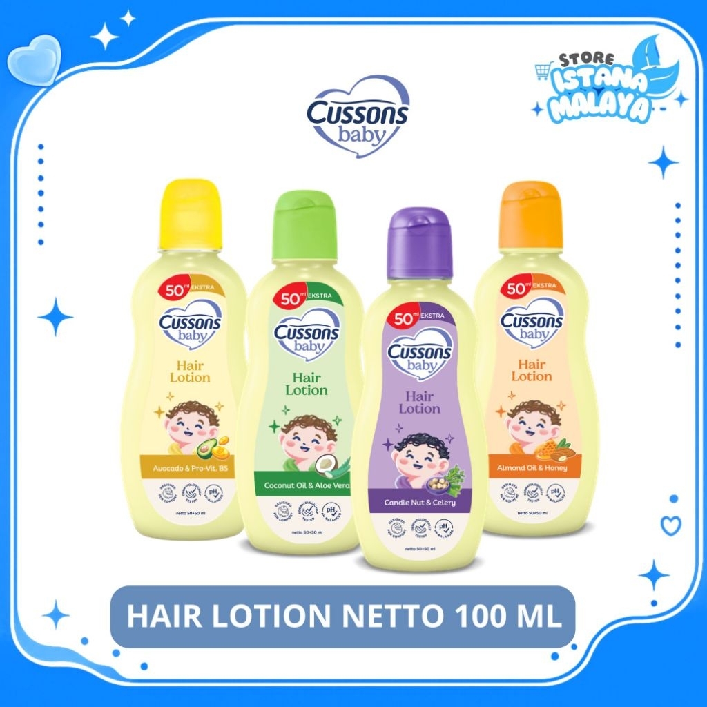 Cussons Baby Hair Lotion 100ml [50+50ml] Extra Fill