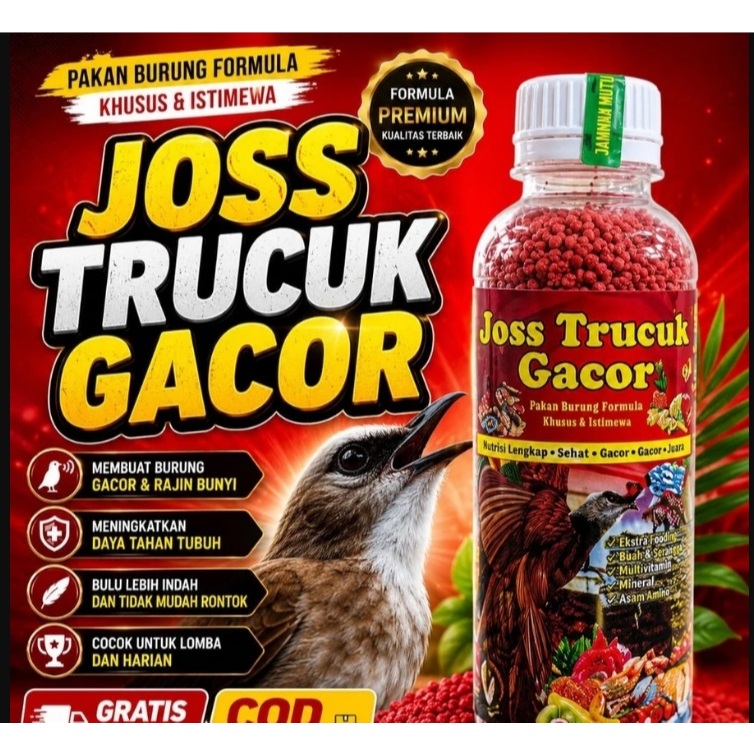 JOSS TRUCUK GACOR MERAH voer Trucuk gacor lorena doping trucuk kutilang jalak voer
