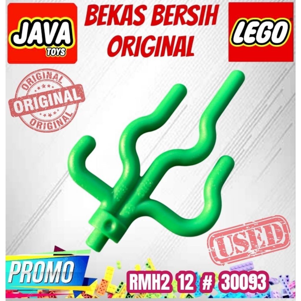 PART LEGO CITY ORI ( RMH 2 13 # 30093 ) LEGO CITY Sea Grass / Seaweed Bekas Layak Pakai