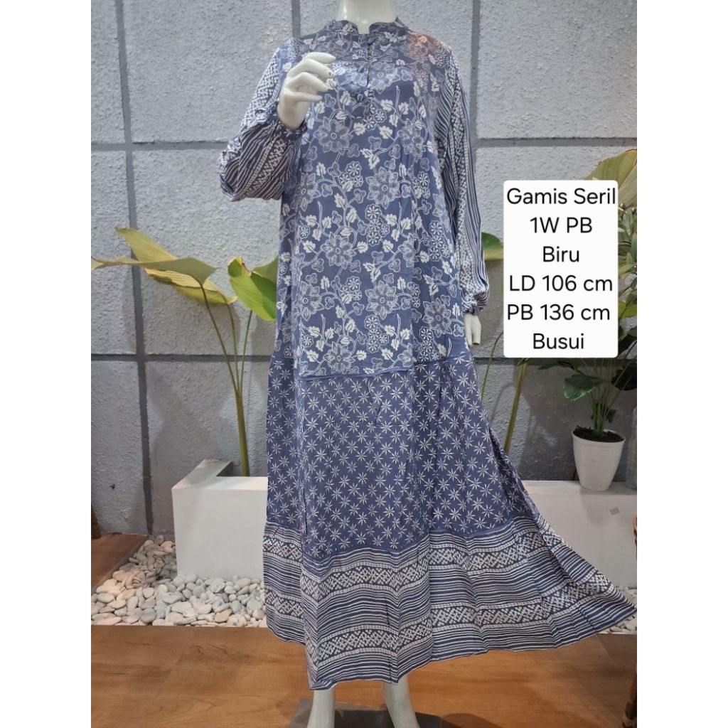 LUZA EXCLUSIVE  Gamis Seril  By Luza Boutique Batik Pekalongan