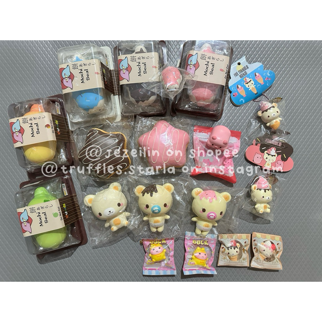 BACA DESKRIPSI squishy yummiibear creamiicandy baby botak bald ngedot dot mini mermaid mascot origin